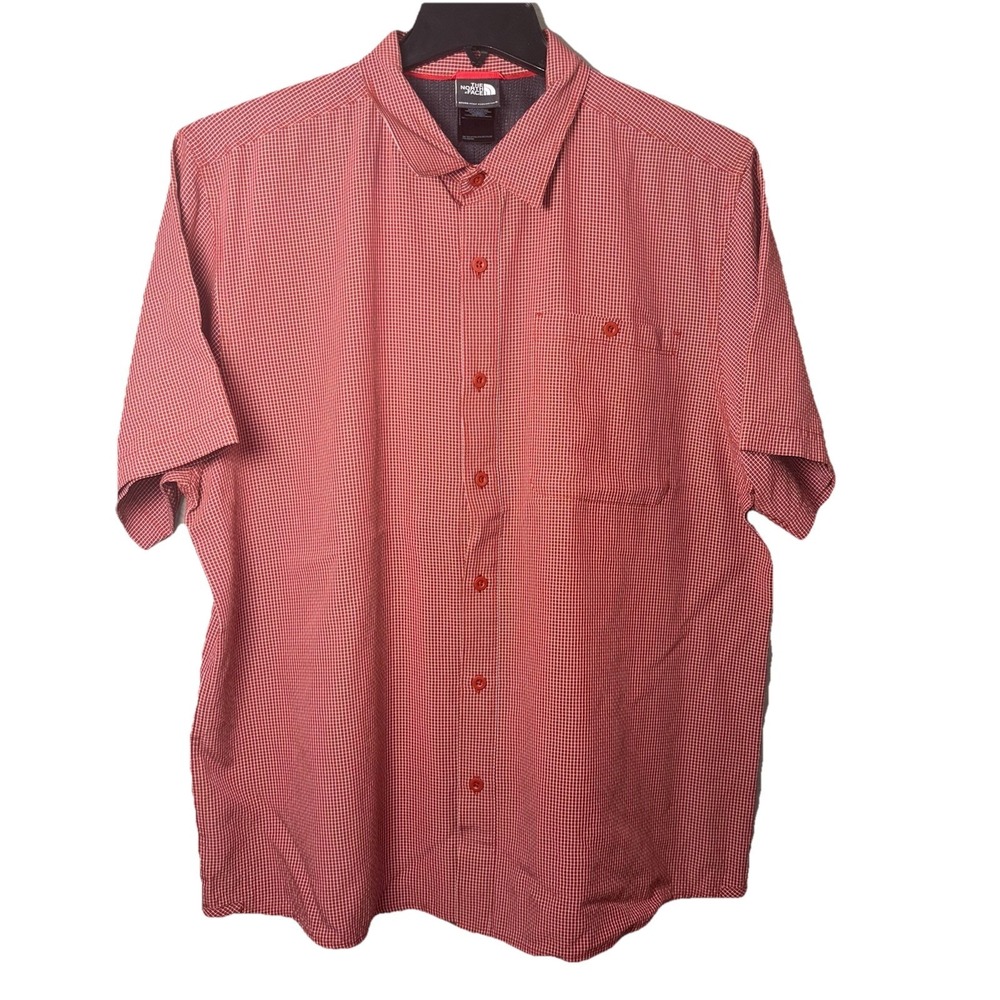 The North Face Shirt Mens XL short sleeve button up RED
